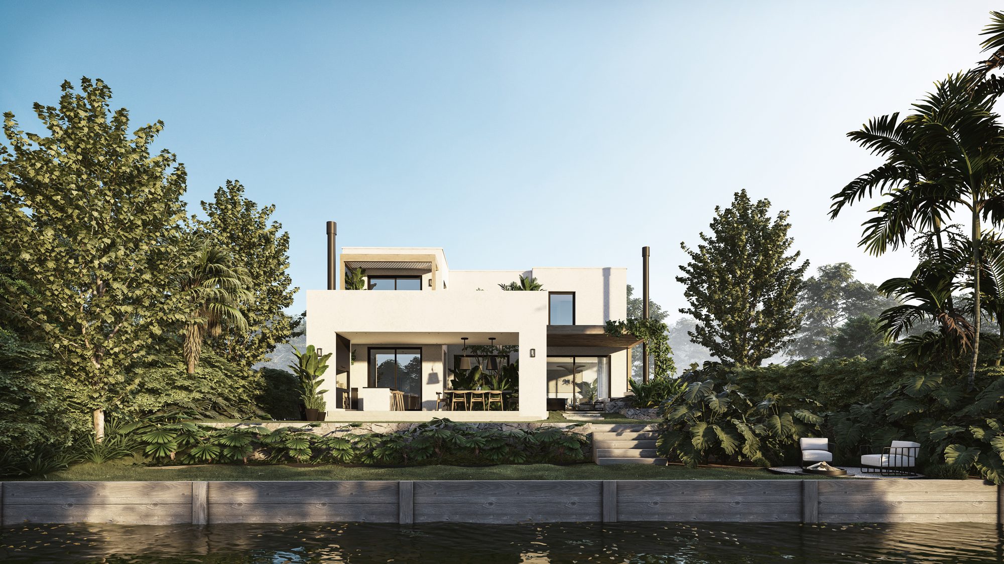 Casa Laguna, vivienda en San Fermín, Tigre (foto 5 de 5) — CORNER Arquitectura